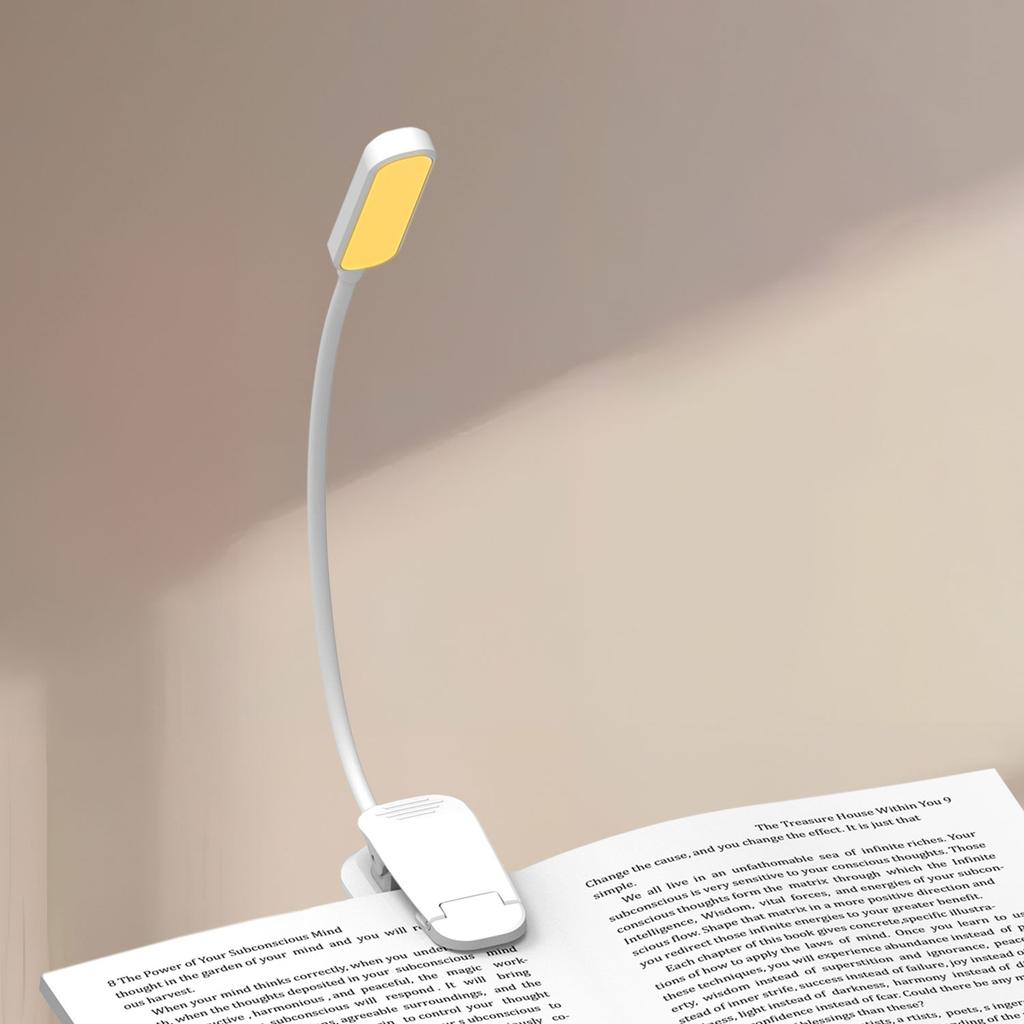 Умная книжная лампа с 20 светодиодами, 3 цветовые температуры и 50 часов работы, зарядка Type-C, автоматический таймер, лампа для чтения, безопасная для глаз, для общежития, школы