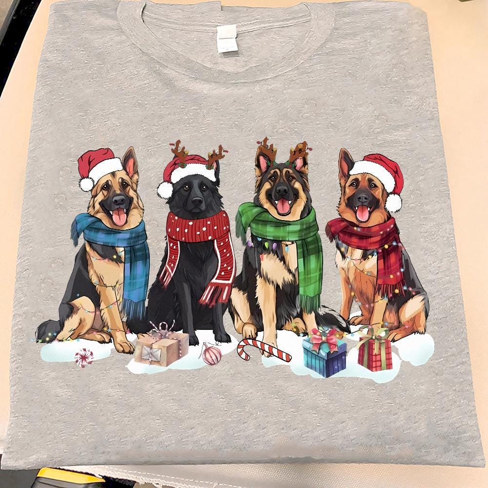 Christmas German Shepherd T-Shirt: Funny Dog Lover Gift