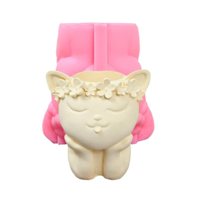 Silicone Molds Resin Casting Mold Home Decorations Cute Flowerpot Molds Candle Cup Mold Gift for Craft Lover