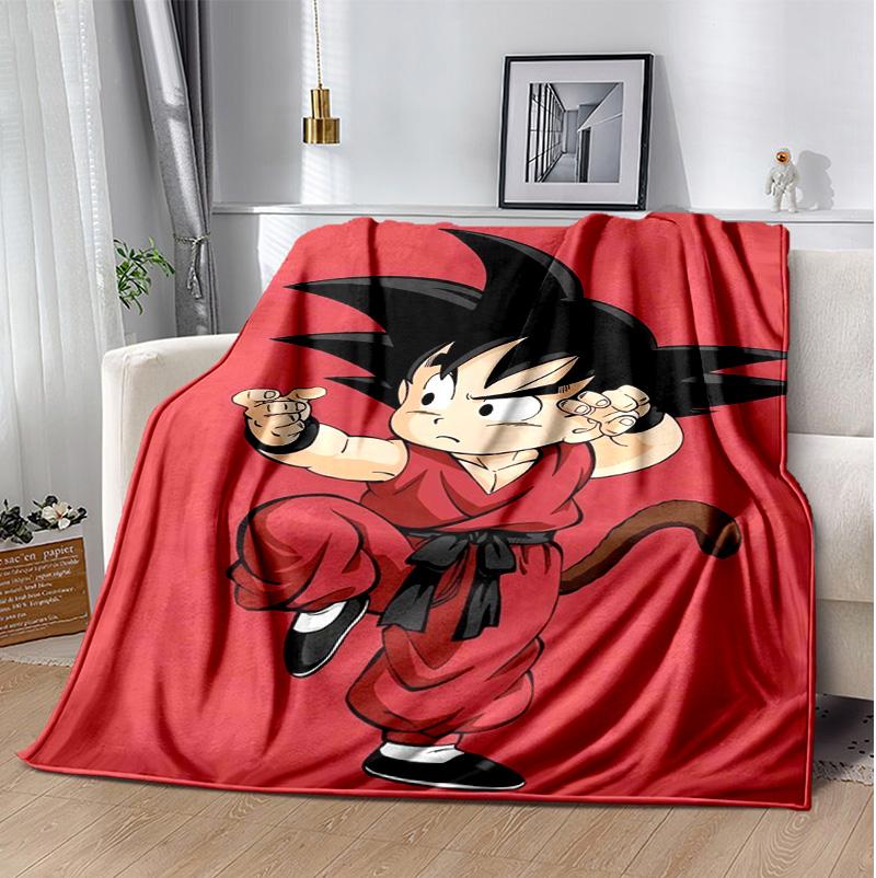 Goku Flannel Blanket Soft Warm All-Season Throw, Design for Camping, Car Travel, Hiking Sofa, Bed, Office Perfect Gift for Parties
