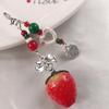Charm 3D Strawberry Phone Strap Cute Love Heart Pendant Keychain  Bag Phone Accessories