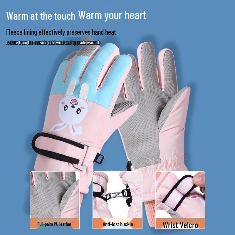 WOKE Kids Waterproof Warm Cartoon Ski Gloves