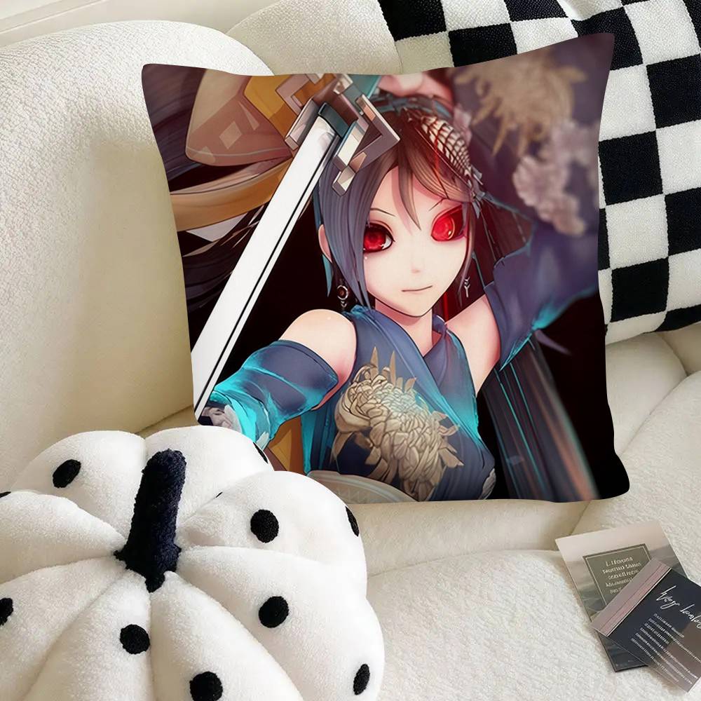 Странная Эстетика Милая Девочка Кальций Мику Наволочка Квадратная Подушка Спальня Диван Отдых Комфортная Подушка Автомобиль Домашний Декор