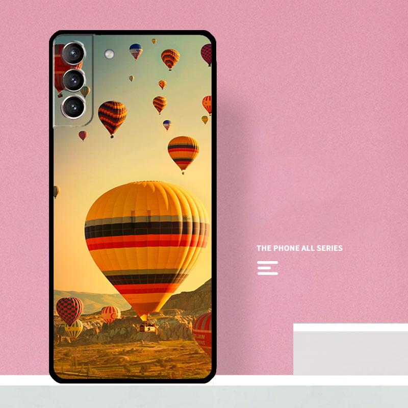 Hot Air Balloon Travel Mountain Phone Case For Samsung Galaxy S26 S23 Ultra S20 S21 S22 S24 S25 Plus S10 S25 FE Cover Coque