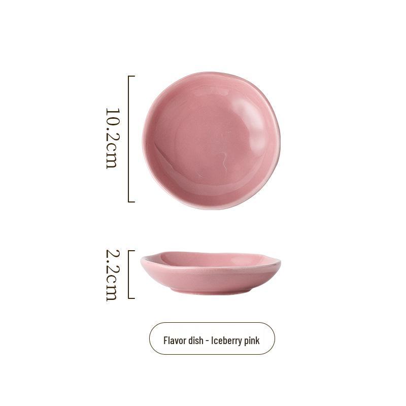 4-дюймовая керамическая тарелка для закусок и соусов – текстура ручной лепки, цвет макарон