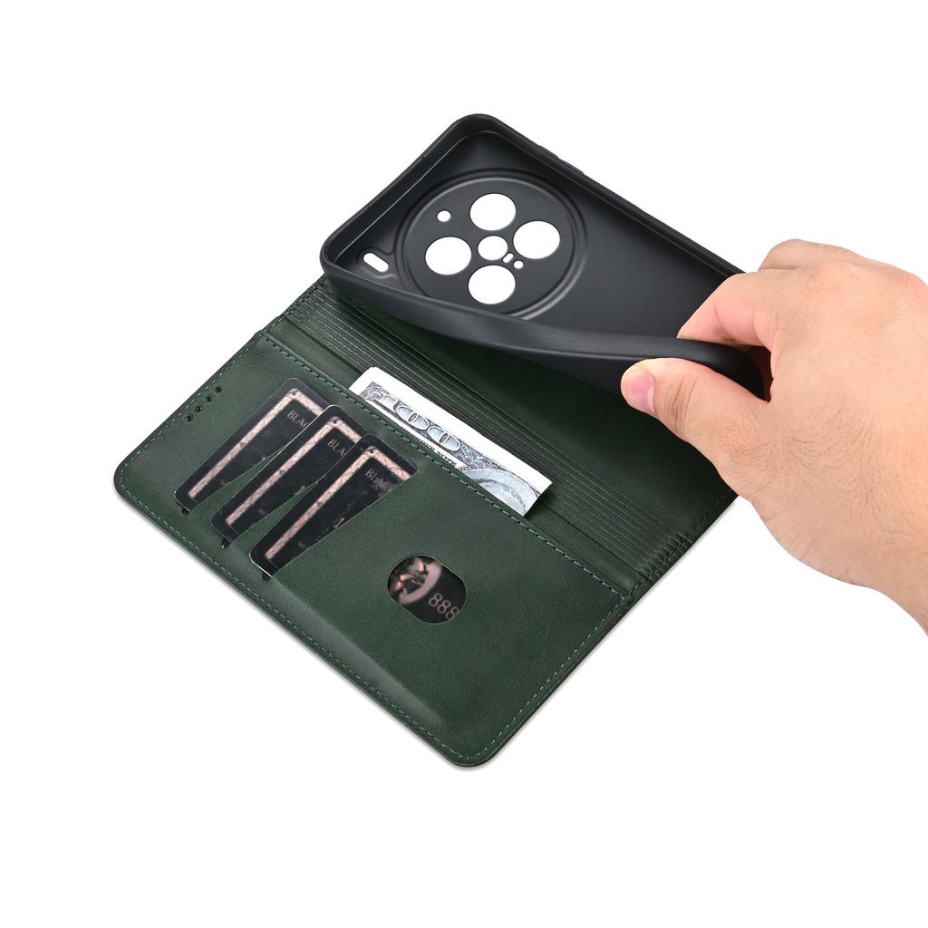 AZNS Для vivo X200 Pro 5G Чехол из воловьей кожи с текстурой PU кожаный кошелек чехол для телефона