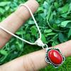 Коралловый драгоценный камень 925 пробы с серебряным покрытием ожерелье цепь кулон ювелирные изделия NST-J2H23625