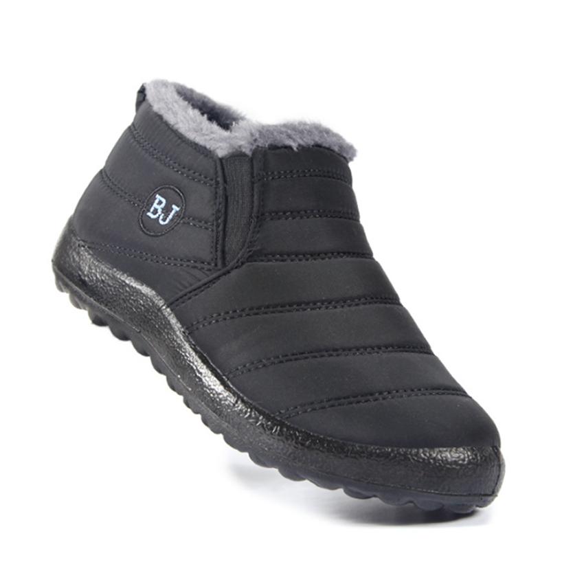 Женские ботинки на зимнем меху, женская обувь на платформе, новая обувь без шнуровки, женские ботильоны, непромокаемые зимние ботинки на плоской подошве, Botas Mujer, женские ботинки