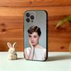 A-Одри Хепберн A-Актер Чехол для телефона Для iPhone17,16,15,14,13,12,Plus,Pro Max, 5G Другие Мягкий Черный Чехол