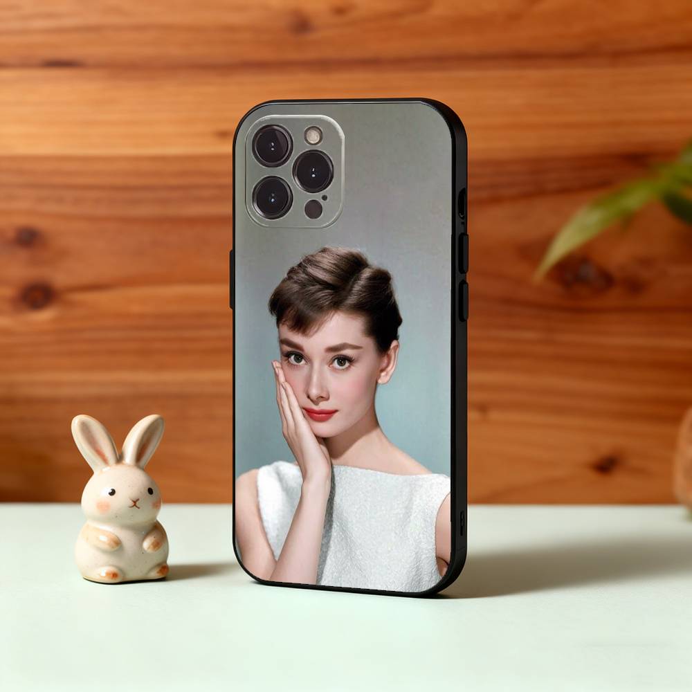 A-Одри Хепберн A-Актер Чехол для телефона Для iPhone17,16,15,14,13,12,Plus,Pro Max, 5G Другие Мягкий Черный Чехол
