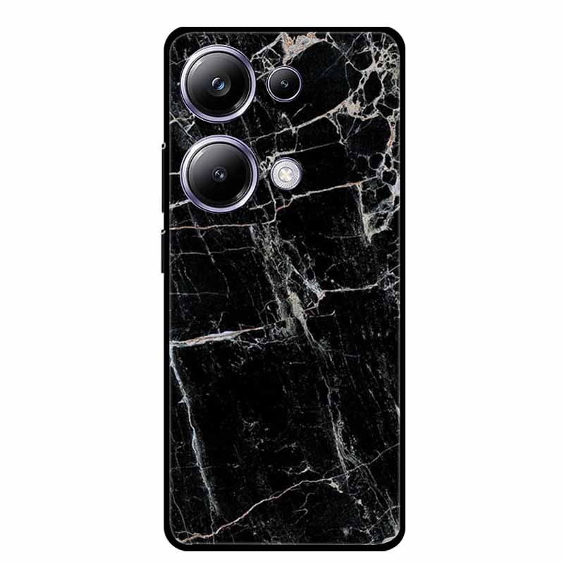 For Xiaomi Poco M6 Pro 4G Phone Case Cover Wolf Shockproof Black Silicone Soft Back Cover Cases For Poco M6 Pro Case M 6 M6Pro