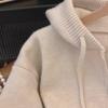 Женский кардиган с капюшоном — повседневный, омолаживающий, ранняя весна 2024, корейский стиль
