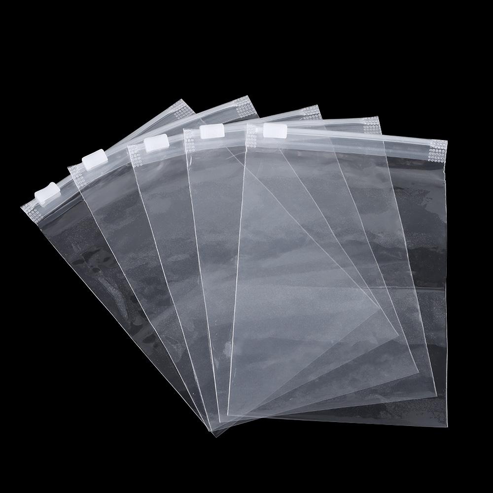 5 шт. Портативный водонепроницаемый тканевый органайзер Прозрачный прозрачный чехол для хранения Застежка-молния Пластиковый пакет