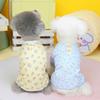 Soft Cotton Dog Jumpsuits Pet Dog Four Legged Clothes Spring Puppy Rompers Floral Cat Pajamas Pet Kitten Jumpsuits Dog Costumes