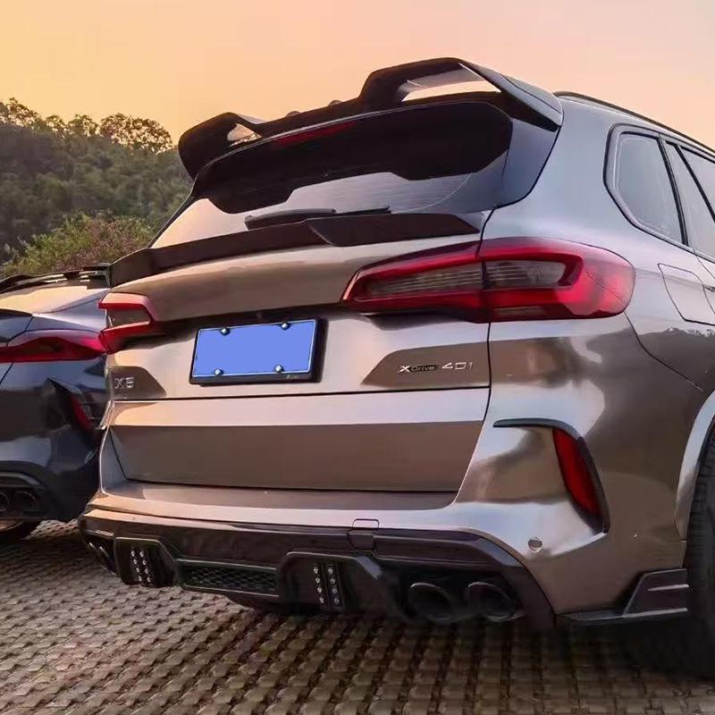 BMW X5 2021-2024 Задний спойлер и диффузор из углеродного волокна в стиле LD