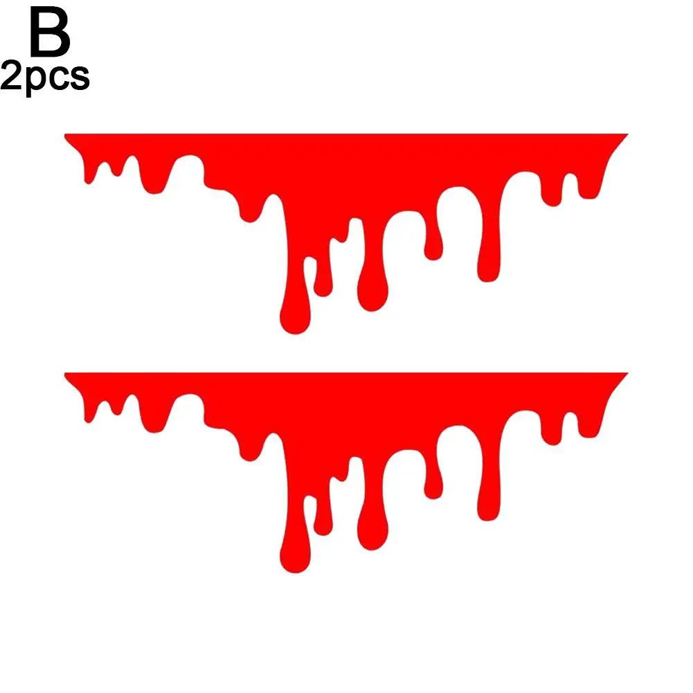 Red Blood Drips Stickers Auto Halloween Theme Styling Body Waterproof Tail Glass Decals Headlight Light Stickers Decorative F3N3