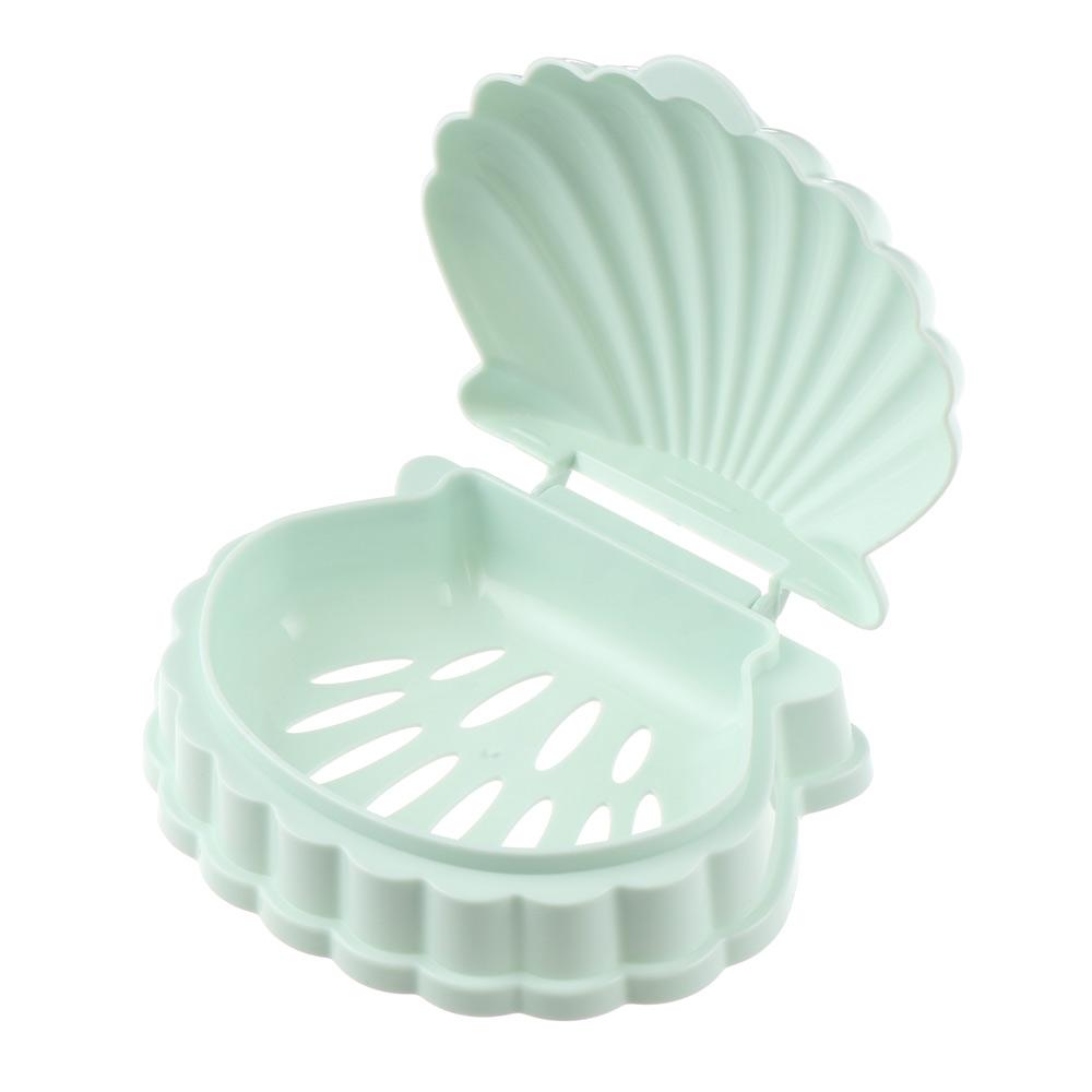 Home Travel Bathroom Accessories Container Shell Shape Storage Case Soap Box Soap Dish Drain Rack