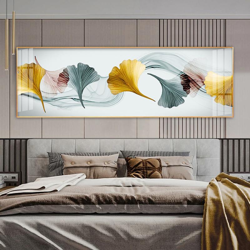 Картина с листьями гинкго, печать на холсте, плакаты на скандинавскую тему, настенные художественные фотографии для гостиной, современное абстрактное украшение для дома без рамки