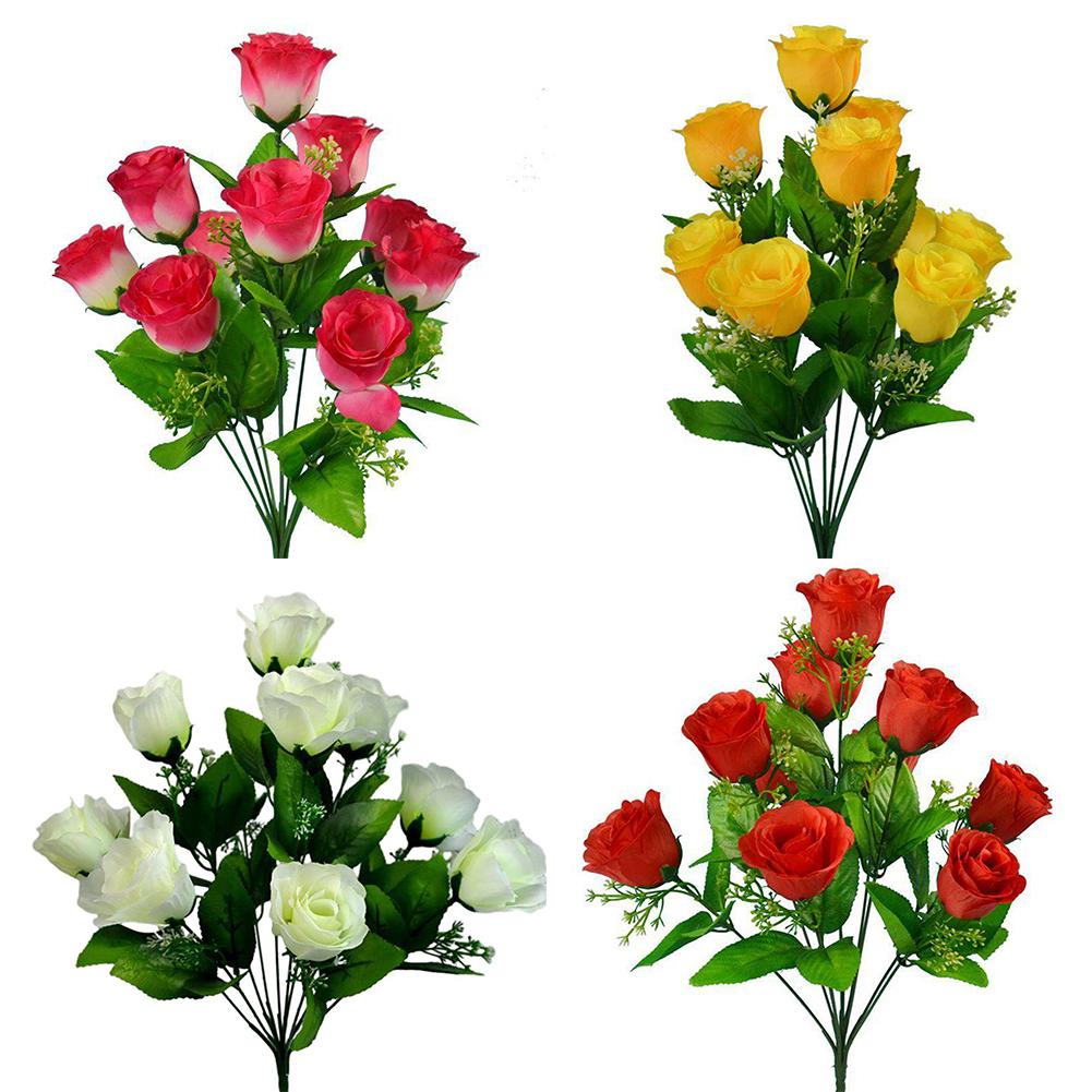 Exquisite 10 Head Silk Fake Flowers for Home and Party Decoration