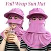 Breathable Full-Face Sun Hat Wide-Brimmed Cycling Cap Hot Woman Bucket Hat  Summer Outdoor