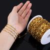 1Meter Stainless Steel Striped Hearts Necklace Chain Geometry Shape Link Chains DIY Bracelet Accessories Jewelry Making Supplies