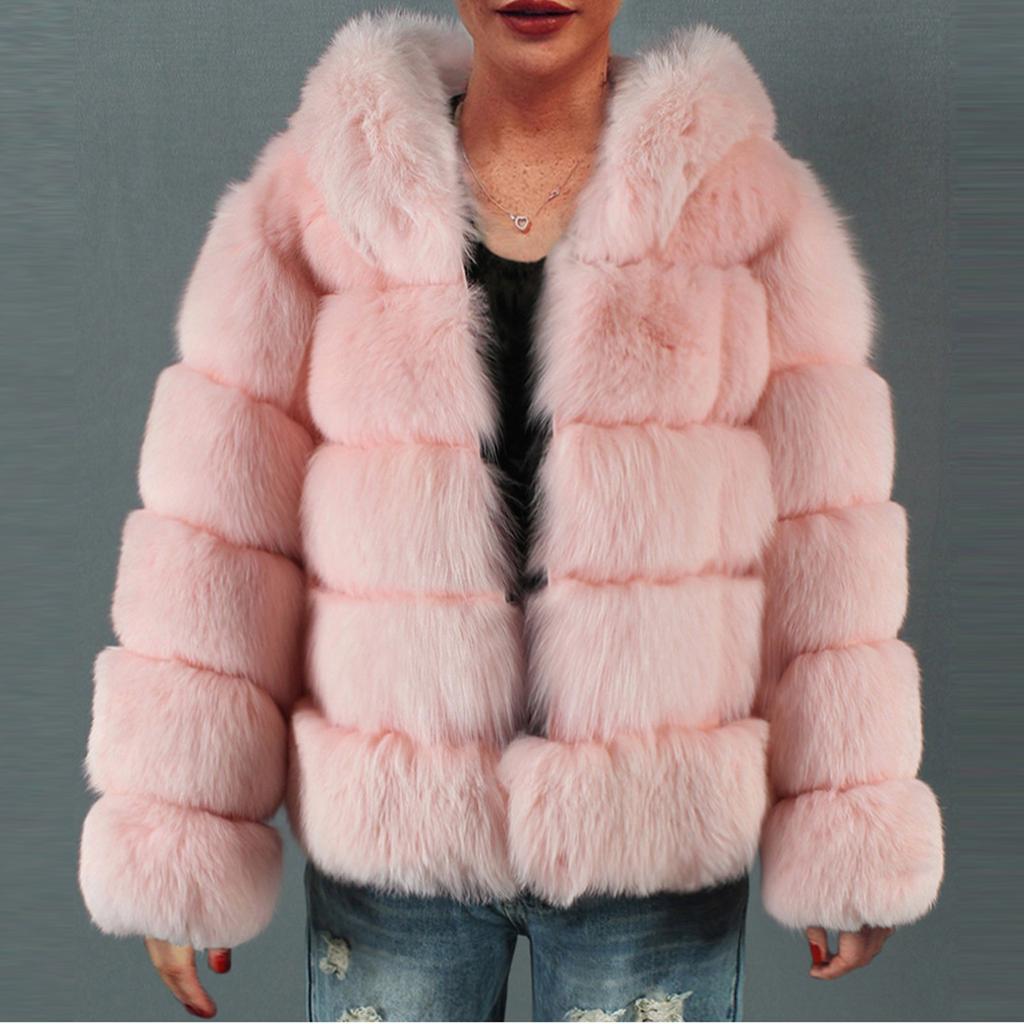 Женское модное повседневное пальто из искусственной шерсти