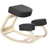 Ergonomic Kneeling Chair, Padded Cushions, Wooden Frame, Black