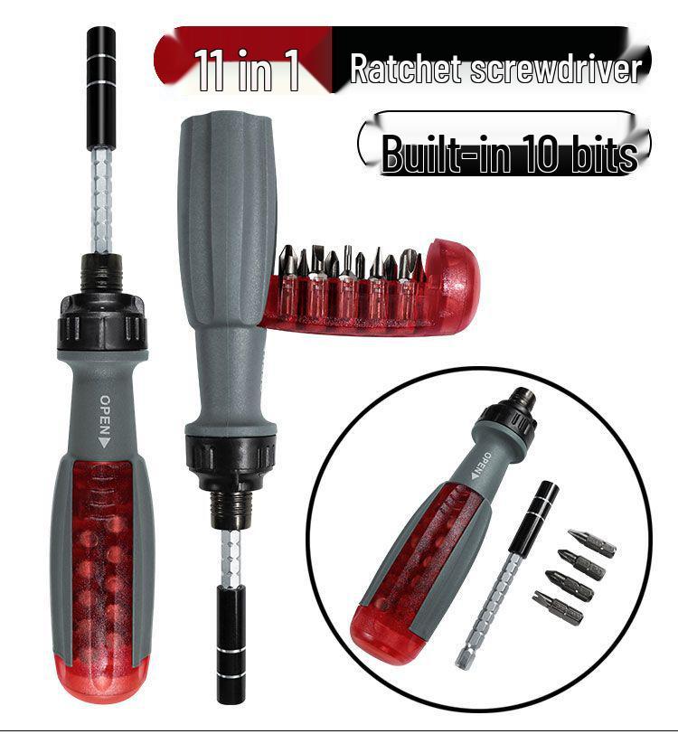 Набор телескопических отверток с трещоткой, шилом нестандартной формы и битами Torx