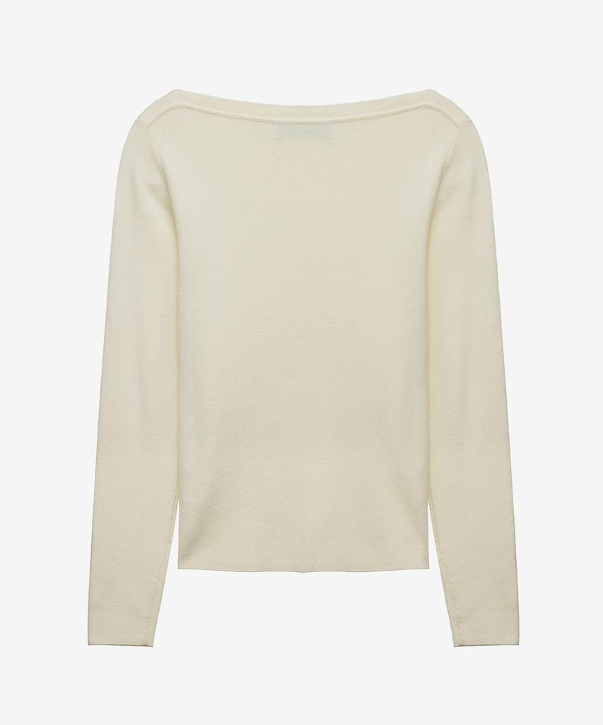MIND BRIDGE WOMEN [W] Slim Fit Boat Neck Knit - 2 Colors