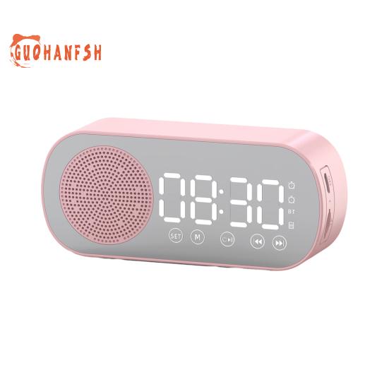 Беспроводной динамик-будильник с зеркалом и поддержкой Bluetooth 5.0, FM, TF-карт — многофункциональный динамик для домашних развлечений