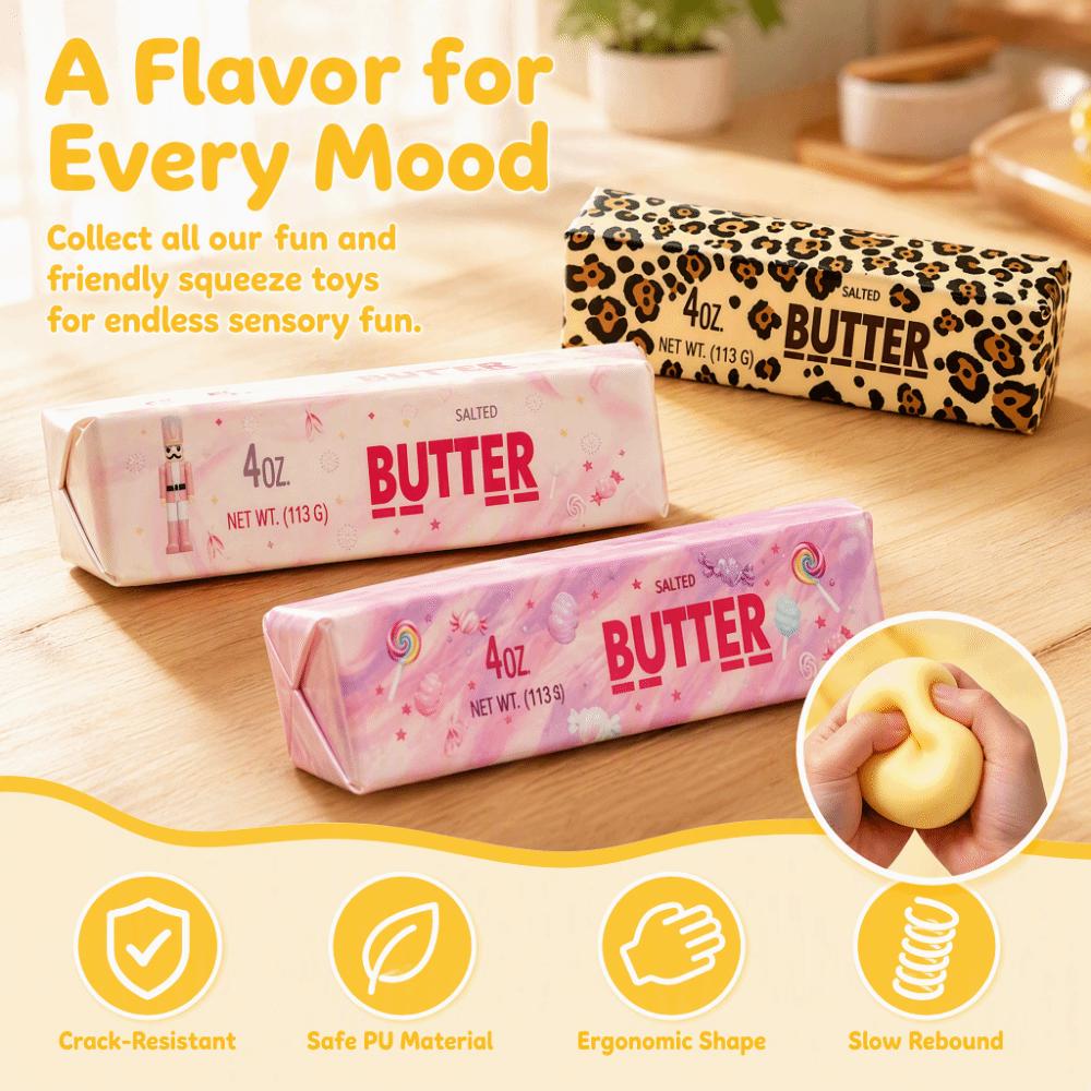 Creative Slow Rebound Butter Stick Super Soft Candy Butter Bar Squeeze Toy Office