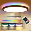 LED Smart Ceiling Light 30cm with Main Light and RGB Atmosphere Light WiFi 2700-6500K Adjustable Temperature APP Remote Control