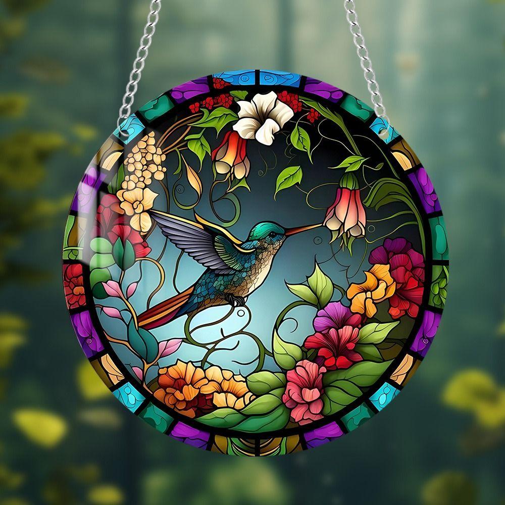 Acrylic Stained Window Hanging Suncatcher Colorful Wall Hanging Decoration Living Room
