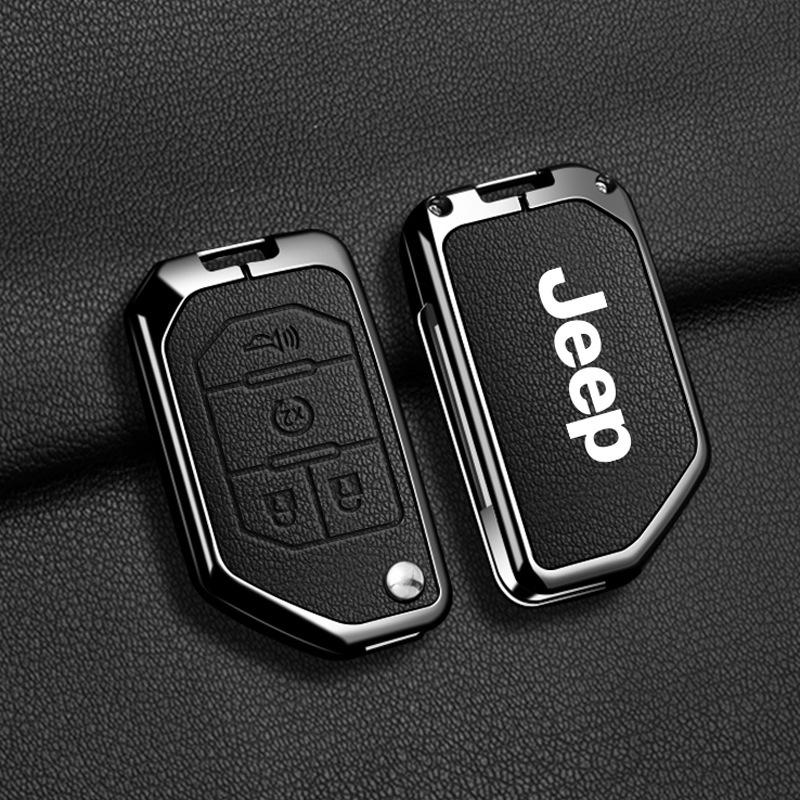 Совместимый чехол для ключа Jeep для Compass, Renegade, Cherokee, Grand Commander, Grand Cherokee
