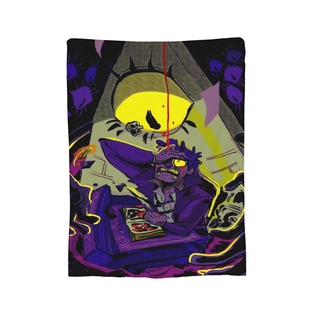 Bill Cipher Gravitys Falls blanket Velvet Textile Decor Portable Warm Throw blanket for Bed Office Bedding Throws