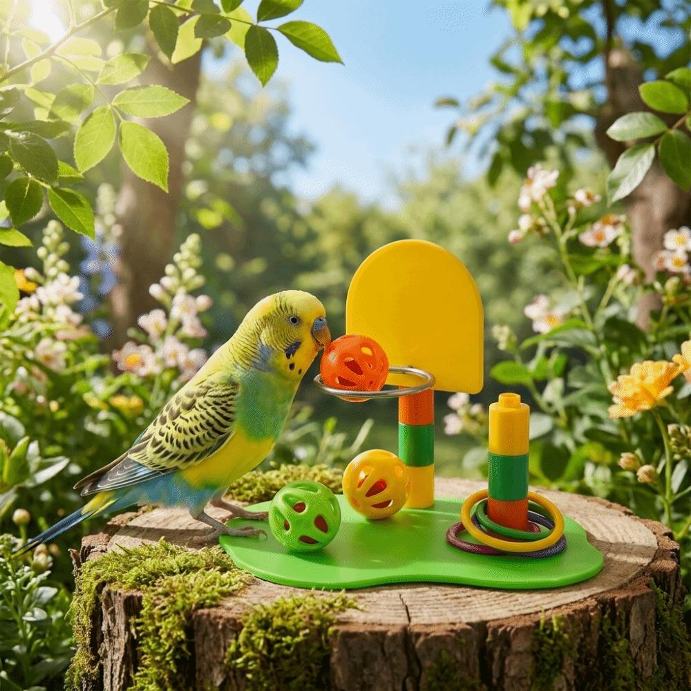 Multi-Piece Set Bird Puzzle Toy Colorful Ring Parrot Toy Bird Training Toy For Conure
