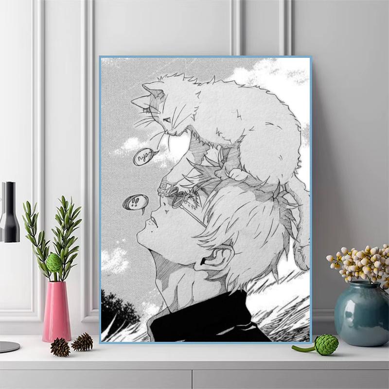 jujutsu Kaisen 100% Round Full Drill 5D DIY Diamond Painting Embroidery Cross Stitch Rhinestone Décor toilet 3 piece set