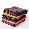 Winter Knitted Wool Pullover Scarf Fleece Thickened Scarf Girls White Snowflake Double Neck Cover Warm Scarf