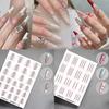 1 лист прозрачных наклеек для французского маникюра, прочные наклейки для дизайна ногтей, трафареты для французского маникюра своими руками, 3D-инструменты для укладки