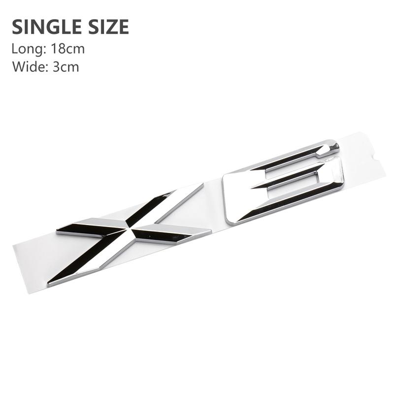 3D ABS Black Chrome Letters For Cars Rear Trunk Emblem Badge For X6 Logo BMW X6 E71 F16 E72 G06 Stickers Lettering Accessories GP6