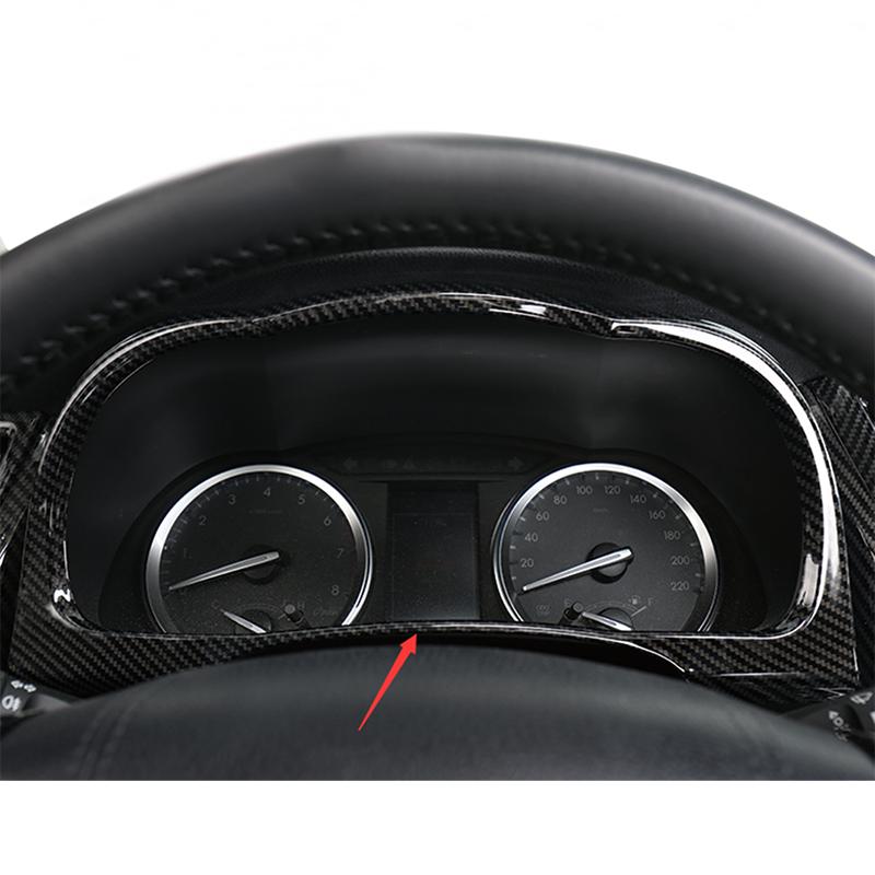 Для Toyota Highlander 2015-стайлинг автомобиля, внутренняя панель из углеродного волокна, приборная панель, рамка экрана, накладка, украшение