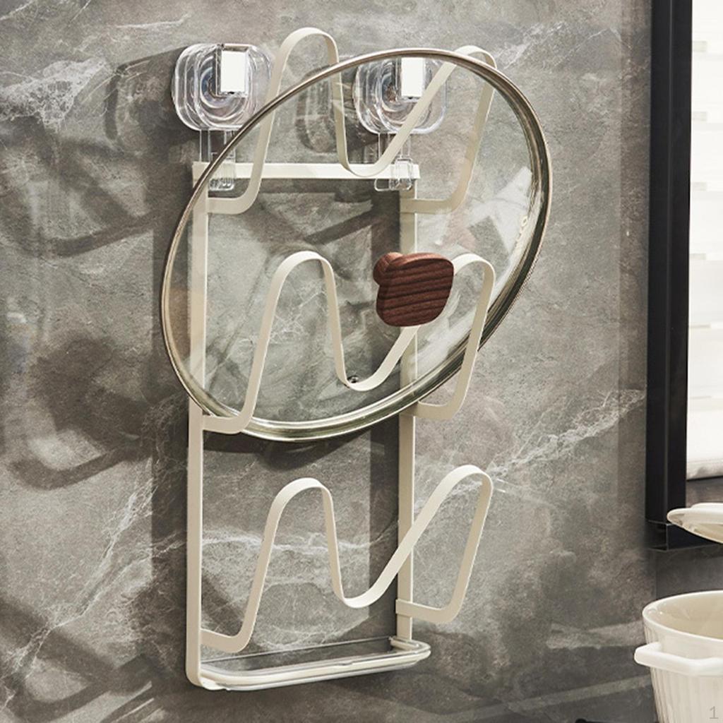 Органайзер для крышек кастрюль, подставка для разделочных досок, полка, универсальный, простой, настенный, для сковороды