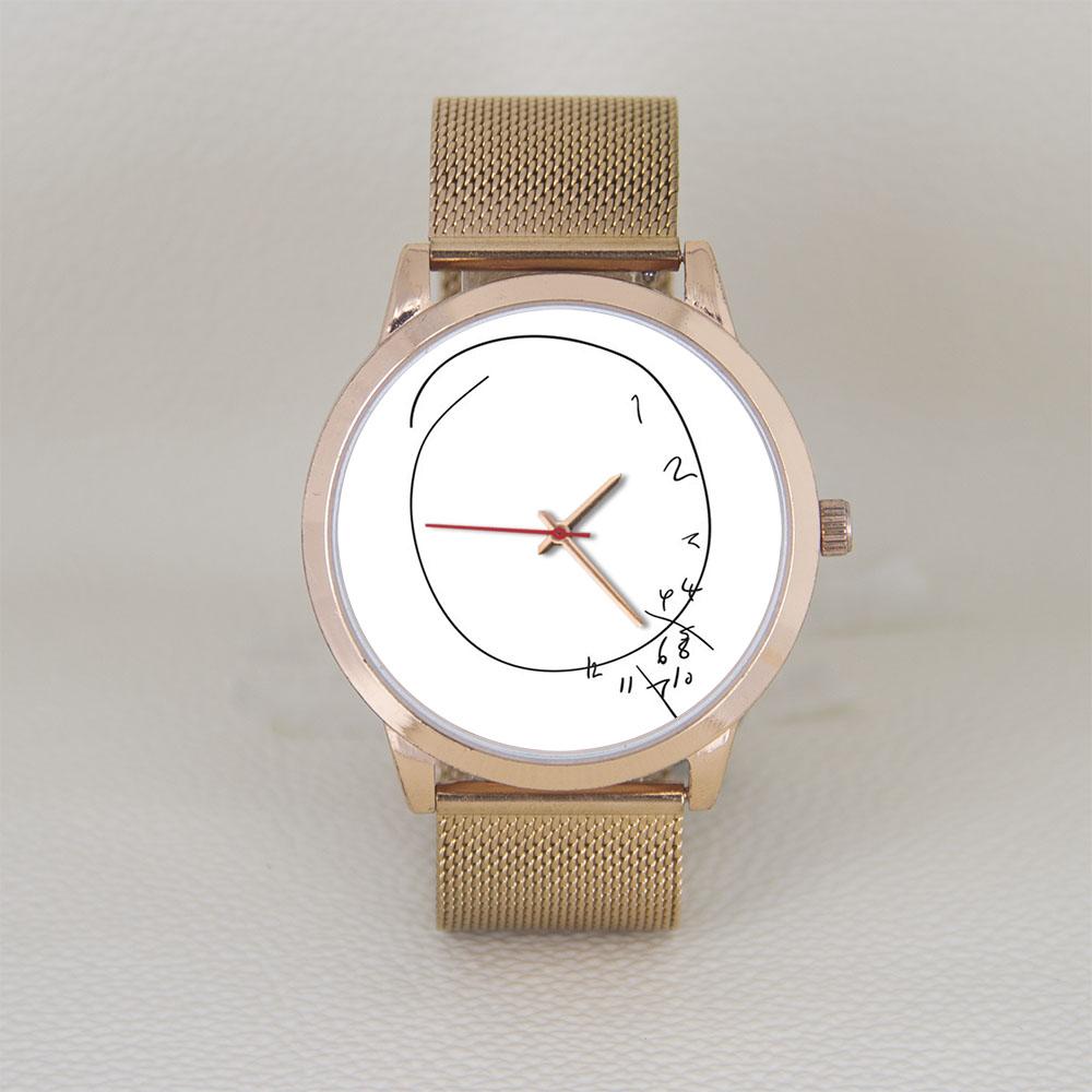 Rosegold Case Men Women Clock Artistic Spiral Number Dial Watch Minimalist Creative Wristwatch Geeky Math Lover Gift