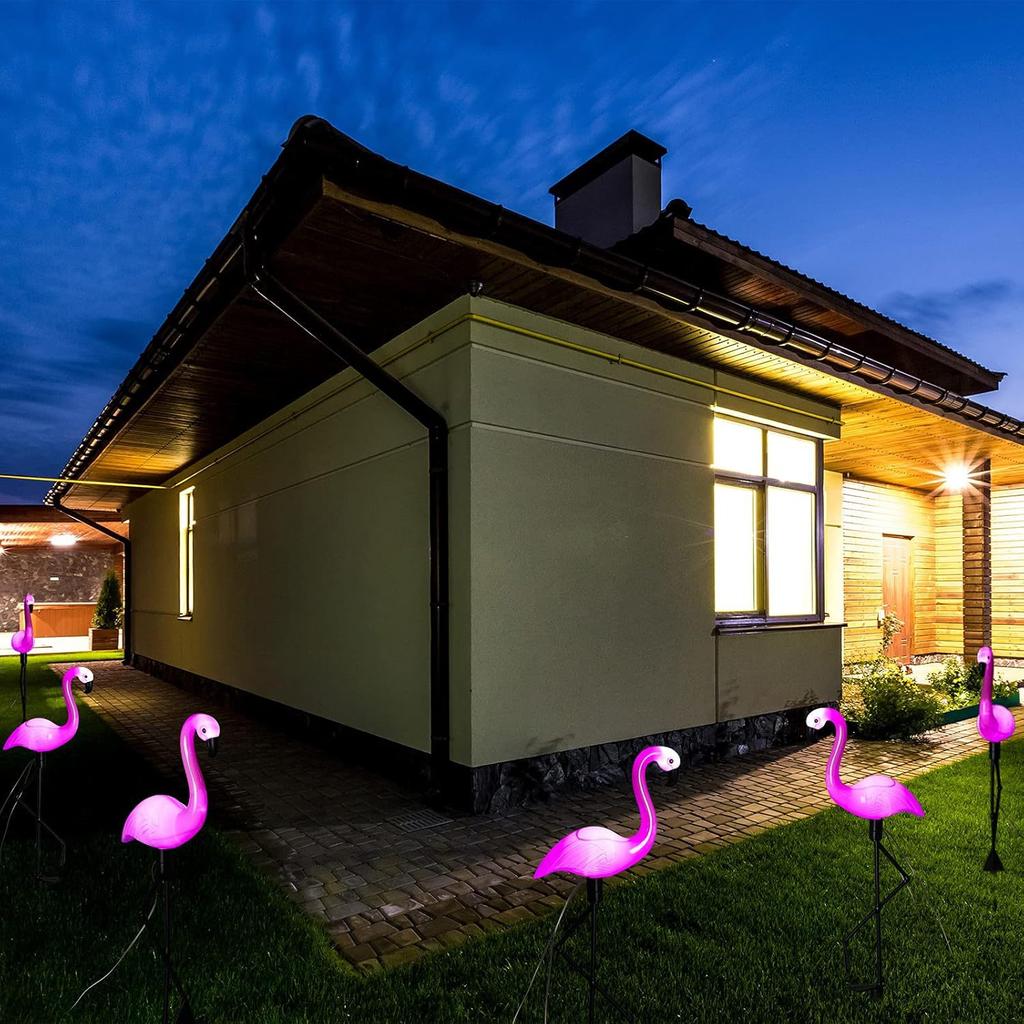 Садовые светильники Flamingo на солнечных батареях, ландшафтные светильники на солнечных батареях, светильники для дорожек, украшения газонов, декор двора