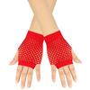 1Pair Womens Short Fishnet Net Gloves Fingerless Mesh Gloves Punk