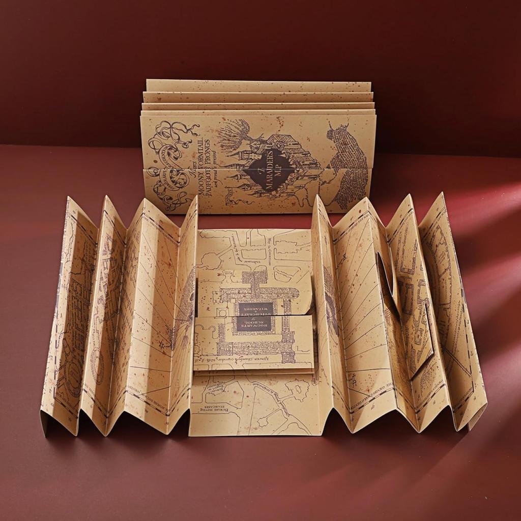 Harry Potter Map Hogwarts Admission Guide Replica Set Envelope Notebook Miscellaneous Goods Gift Decoration Christmas Birthday Gift Event Marauder's
