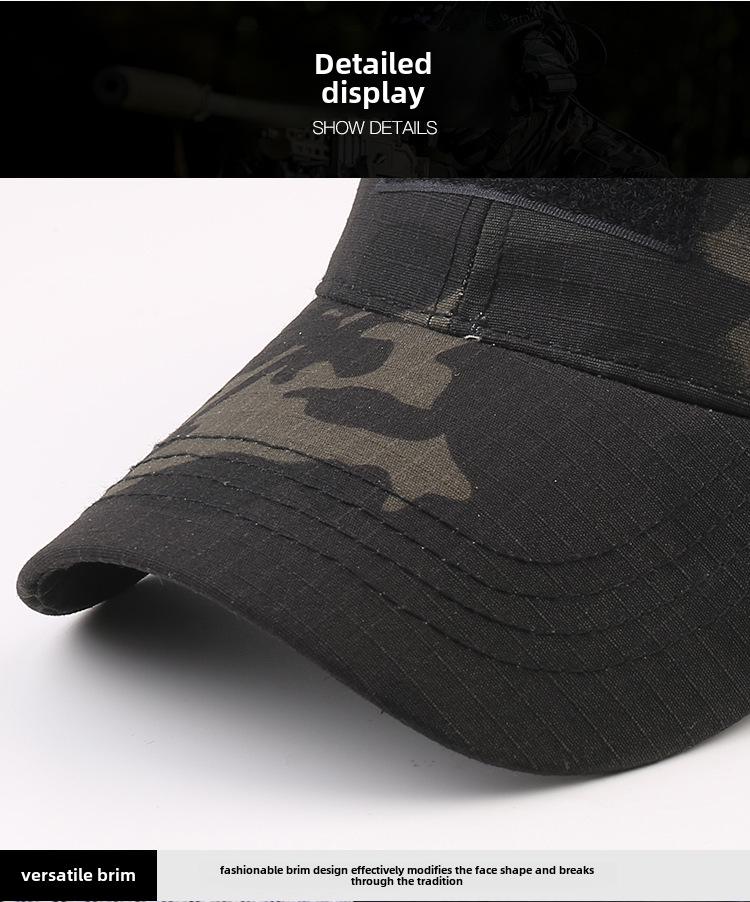 Men's Camouflage Tactical Baseball Cap - Python Pattern Velcro Duckbill Hat for Outdoor Sports