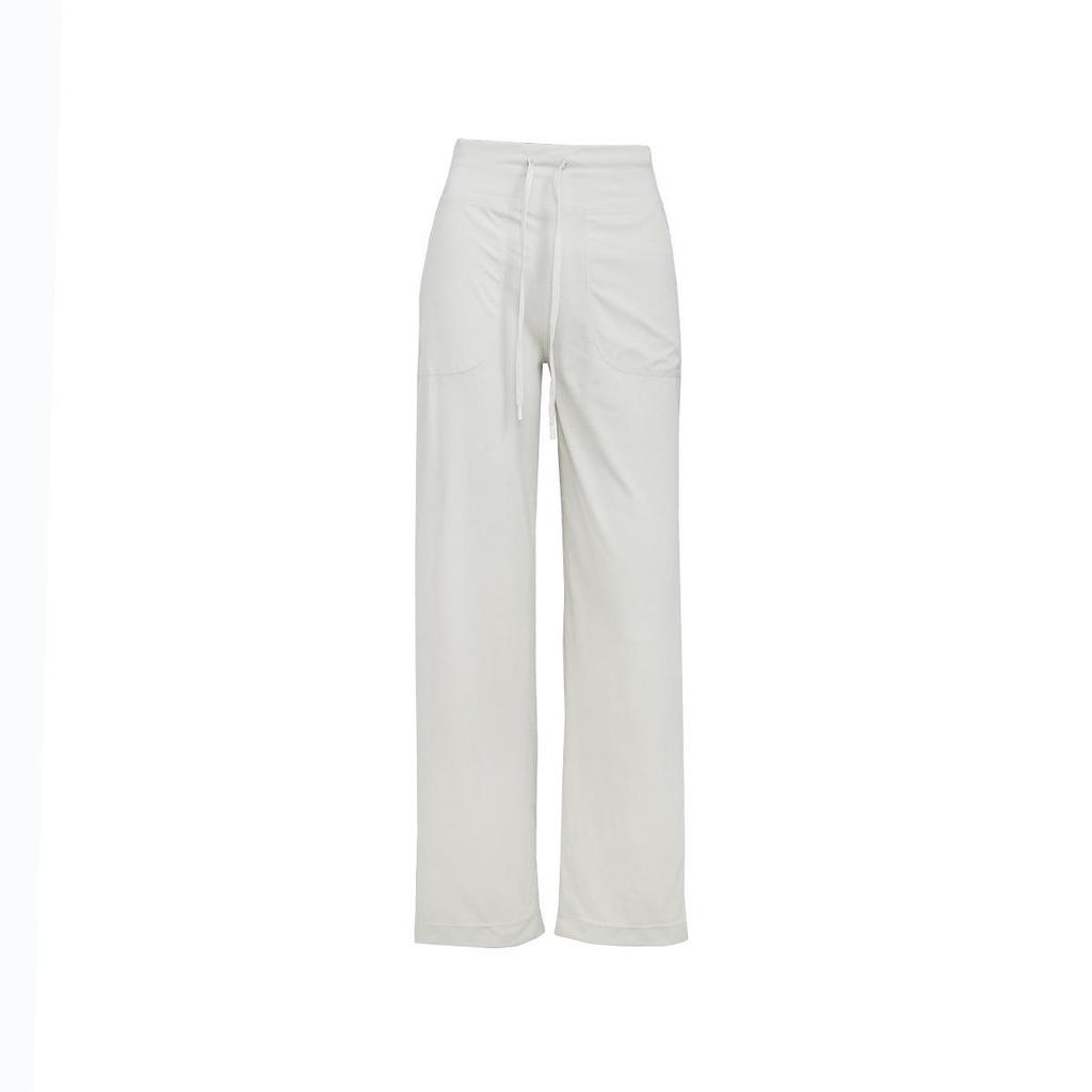 Женские широкие брюки для йоги телесного цвета с высокой талией и шнурком — дышащие, свободный крой для фитнеса