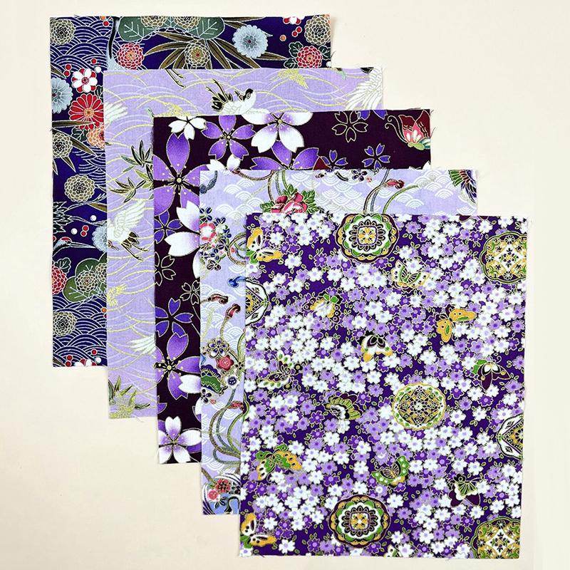 5 шт. ткань с цветочным узором, лоскутная ткань ручной работы, мультяшная хлопковая ткань, японская ткань с принтом 20*25 см