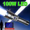 100W Most Powerful Flashlight Zoom Long Range Torch High Power Led Flashlights Rechargeable Strong Light Hand Lantern
